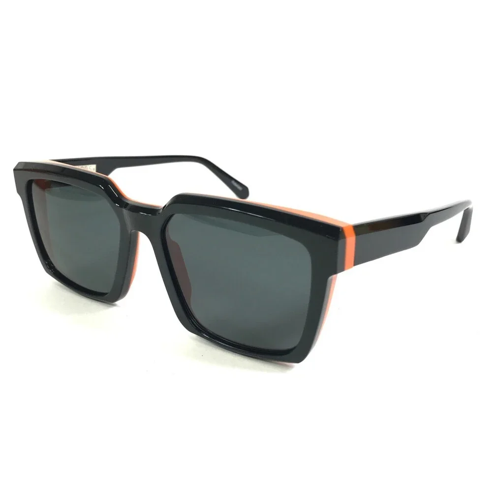 J. F. Rey Sunglasses COLUMBUS 0065SOL Black Orange Frames Gray Polarized Lenses